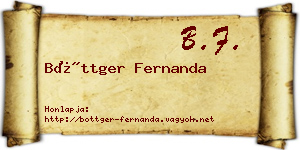 Böttger Fernanda névjegykártya